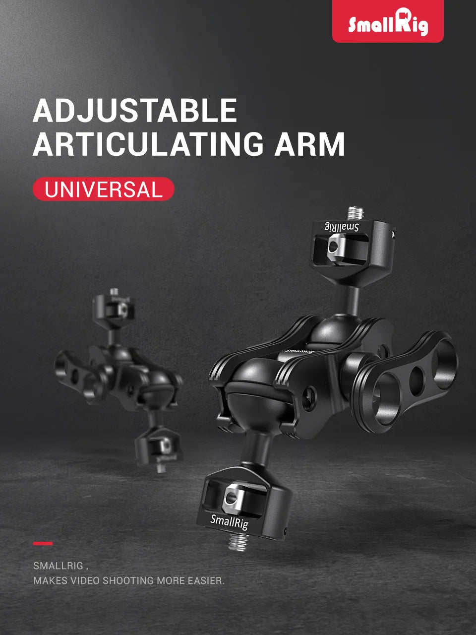 SmallRig Articulating Magic Arm with Double Ballheads