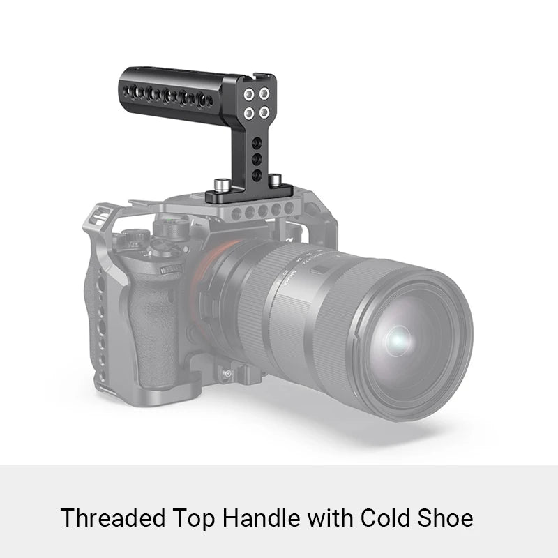 SmallRig Camera Top Handle with Cold Shoe DSLR Camera Rig For A6500 A73 A7III Z6 Camera Cage Funtional Cheese Hand Grip 1638