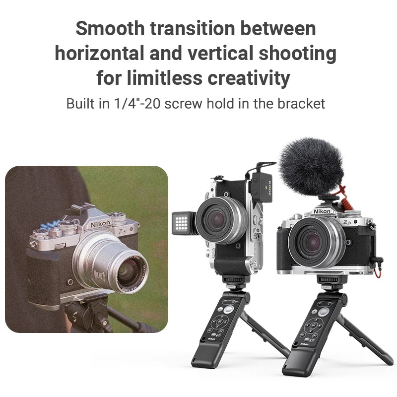 SmallRig L Shape Camera Cage Rig Grip For Nikon Z FC Camera 1/4 Threaded Hole Side Handle Camera Shoulder Strap Accessories 3480