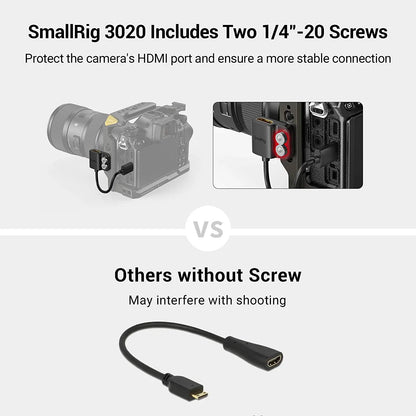 SmallRig Ultra Slim 4K Adapter Cable A to A/C to A /D TO A for BMPCC 4K & 6K/for Sony A7SIII/for Panasonic 3019/3020/3021