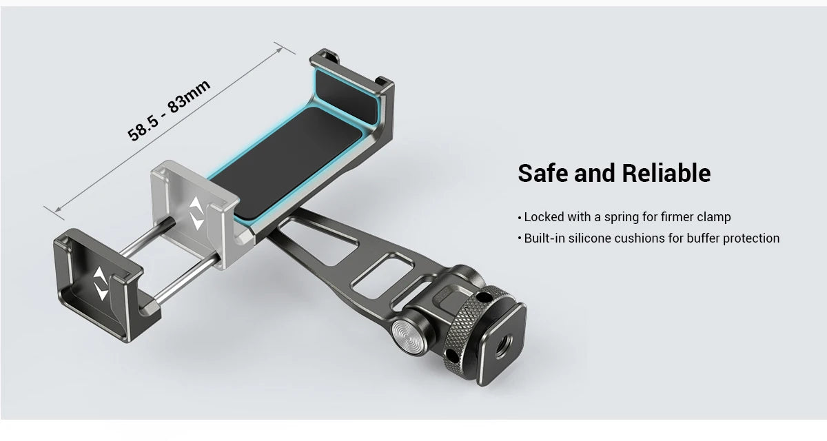 SmallRig Multifunctional Universal Metal Smartphone Holder with Cold Shoe Mount