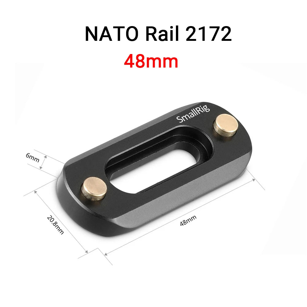 SmallRig Camera Quick Release Safety Rail 4cm 1.57 Inches Long with 1/4'' Screws For Nato Handle EVF Attach  - 1409