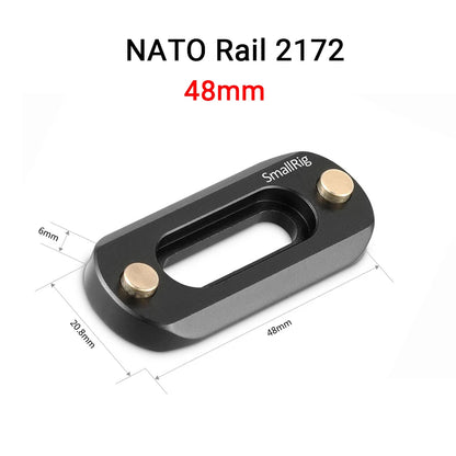 SmallRig Camera Quick Release Safety Rail 4cm 1.57 Inches Long with 1/4'' Screws For Nato Handle EVF Attach  - 1409