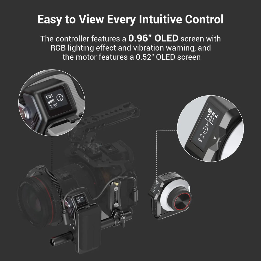 SmallRig MagicFIZ Wireless Follow Focus Two Motor Kit with Handwheel Controller, Wireless Handgrip and Two Receiver Motor