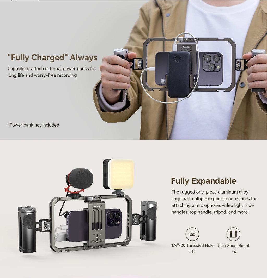 SmallRig All-in-One Video Kit Ultra /Pro/Basic/ Classic Kit for Phone Photography Universal Phone Cage Kit