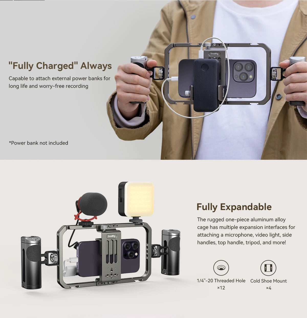 SmallRig All-in-One Video Kit Ultra /Pro/Basic/ Classic Kit for Phone Photography Universal Phone Cage Kit