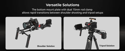 SmallRig Universal Shoulder Platform Kit Camera Shoulder Rig 15mm Rod Support System Camera for DSLR Camcorder 2896C