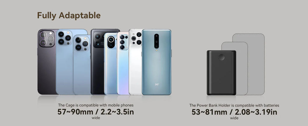 SmallRig Universal SmartPhone Cage & for iPhone 14/13 Pro/Pro Max With Foldable Handles Wireless Controls Rig for iPhone 14 /13/12