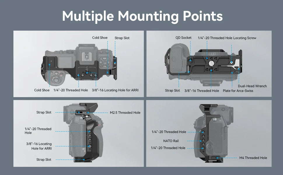 SMALLRIG Z8 Cage Kit for Nikon Z8 with Top Handle and Cable Clamp - 3941