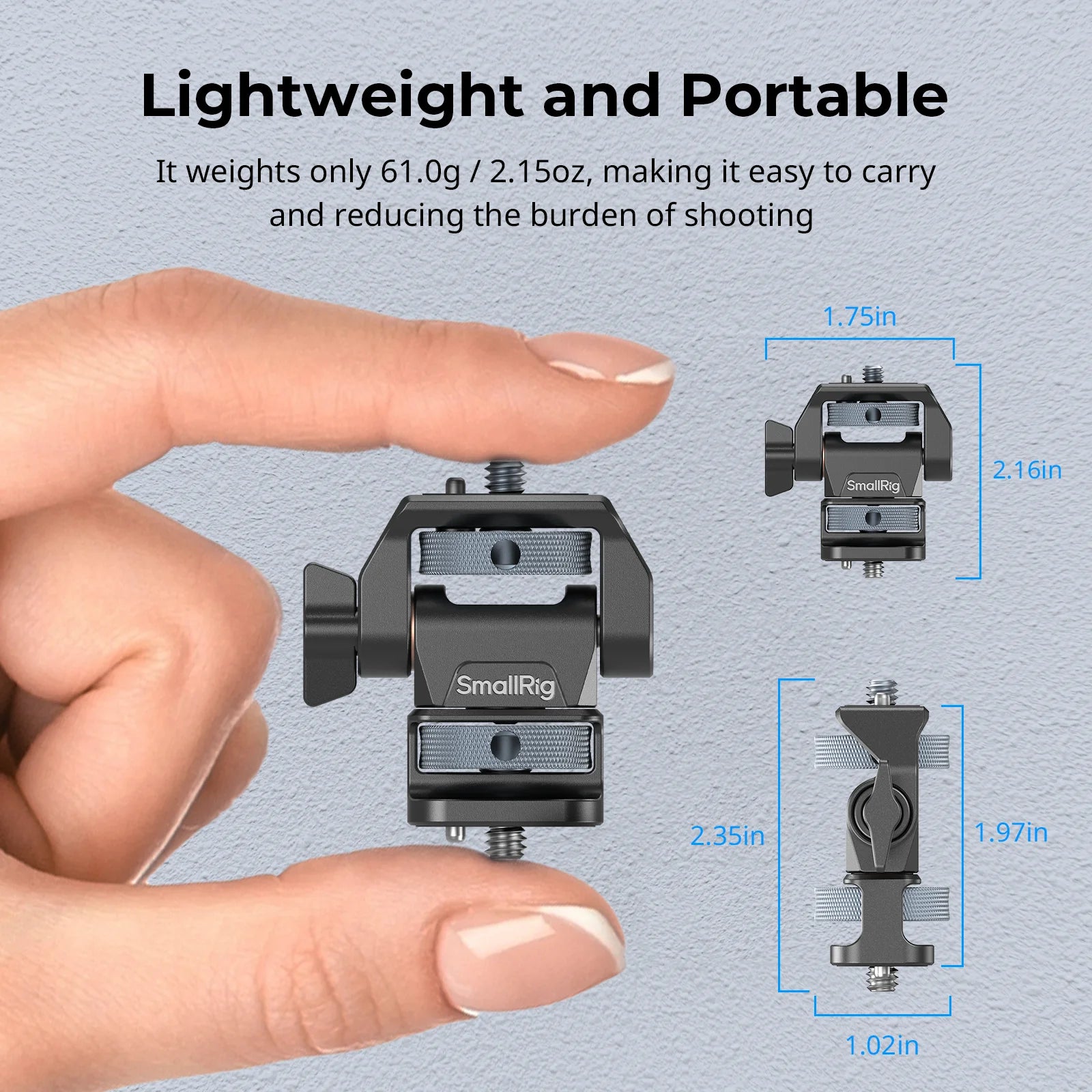 SmallRig Swivel and Tilt Adjustable Monitor Support with 1/4"-20 Screws
