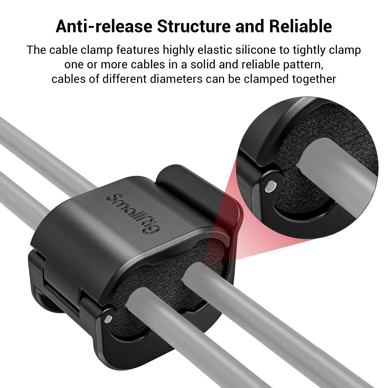 SmallRig 4PCS Camera Cable Clamp Compatible & USB Type-C Φ2-7mm Cables Quick Unlock Compact and light 3685