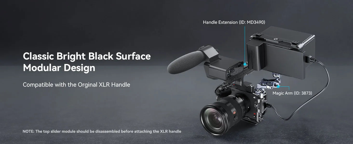 SmallRig Cage for Sony FX30 FX3, with Nato Rail Cable Clamp Cold Shoe, FX30 Camera Cage Compatible with Original XLR Handle-4183