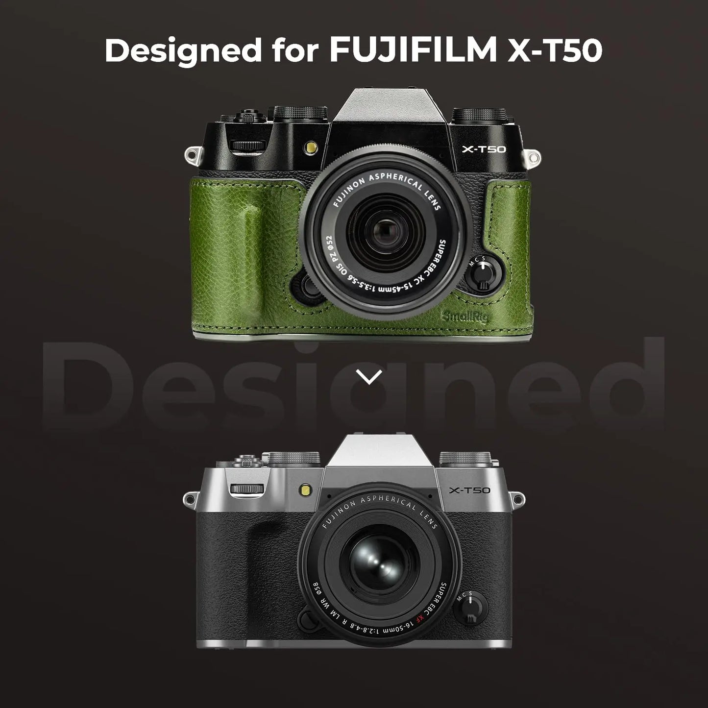 SmallRig X-T50 Half Leather Case Kit with Shoulder Strap