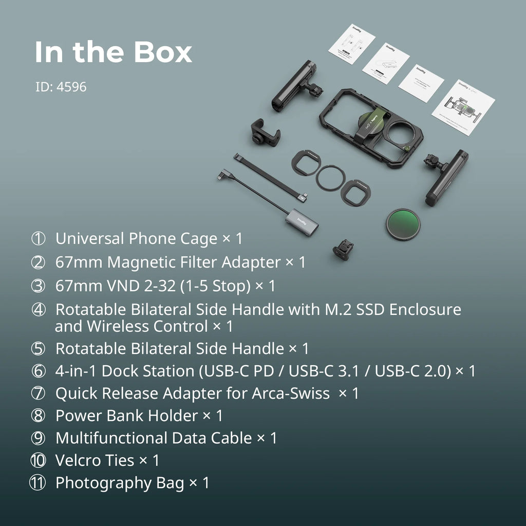 SmallRig x Brandon Li All-in-One Mobile Phone Video Kit Quick Release Cage Kit for iPhone 16 Pro / Pro Max Video Shooting 4596