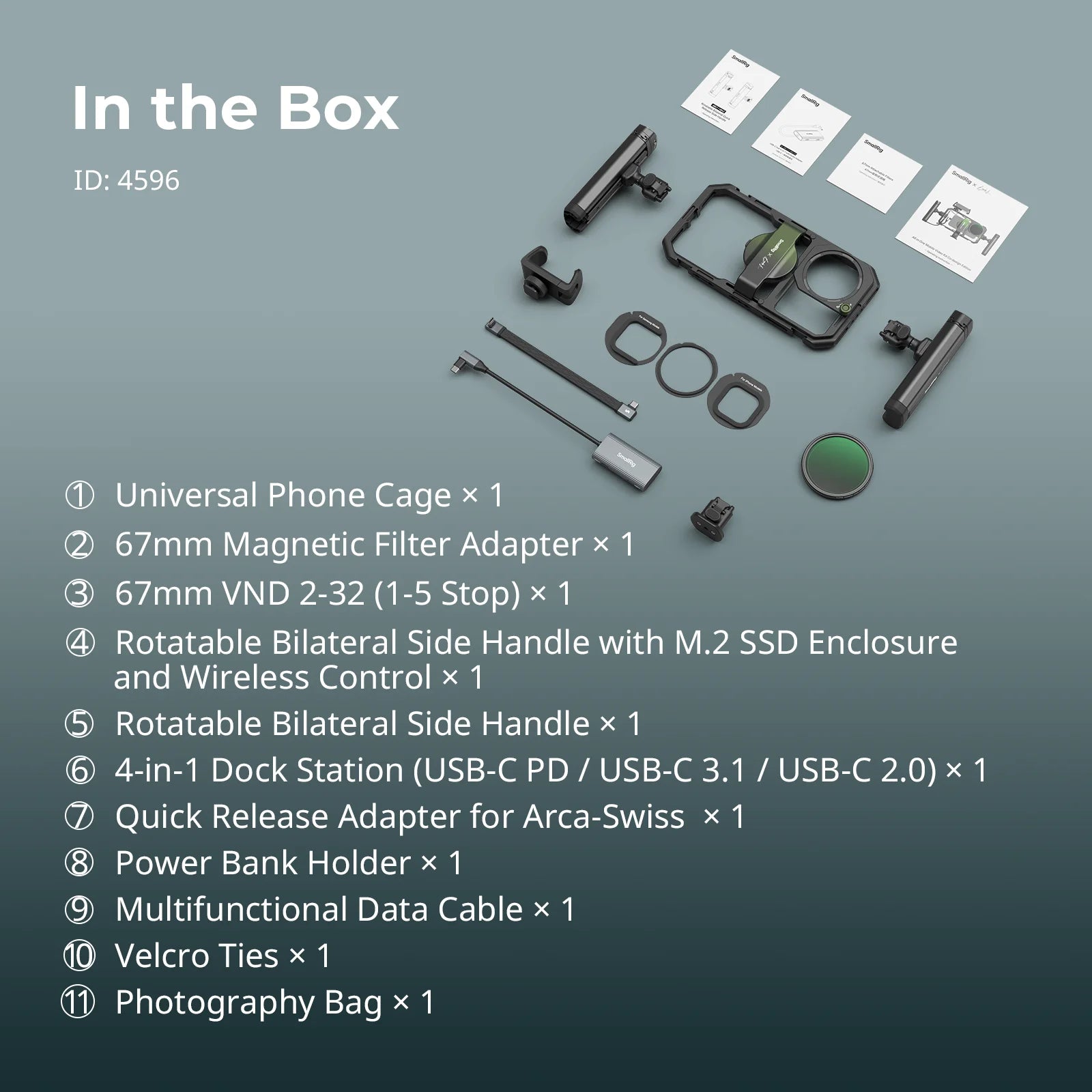 SmallRig x Brandon Li All-in-One Mobile Phone Video Kit Quick Release Cage Kit for iPhone 16 Pro / Pro Max Video Shooting 4596