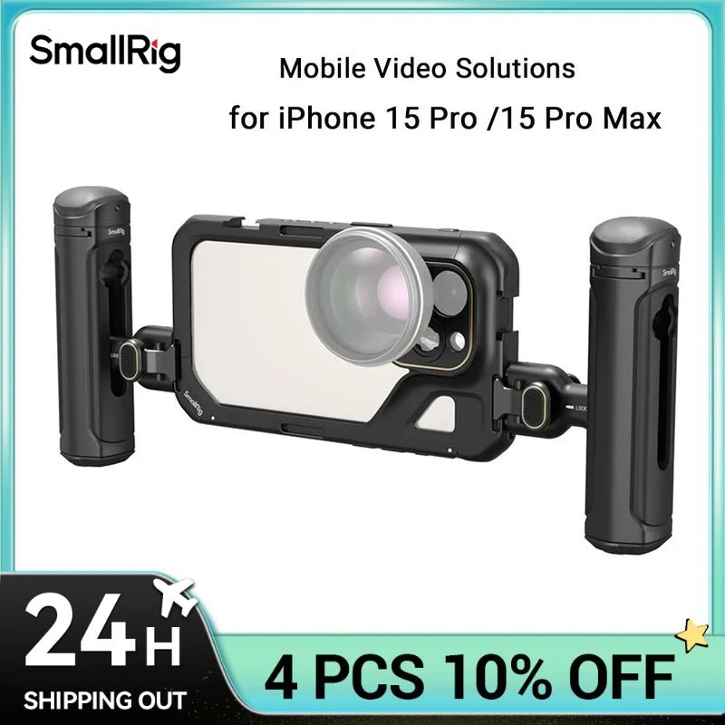 SmallRig Phone Cage for iPhone 15 Pro/15 Pro Max for Video Vlogging