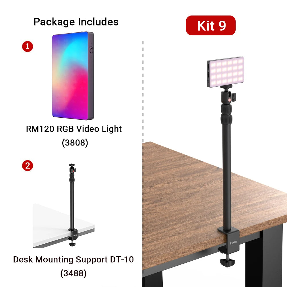 SmallRig RM120 Super Long-Battery-Life RGB Video Light Portable  All-in-One