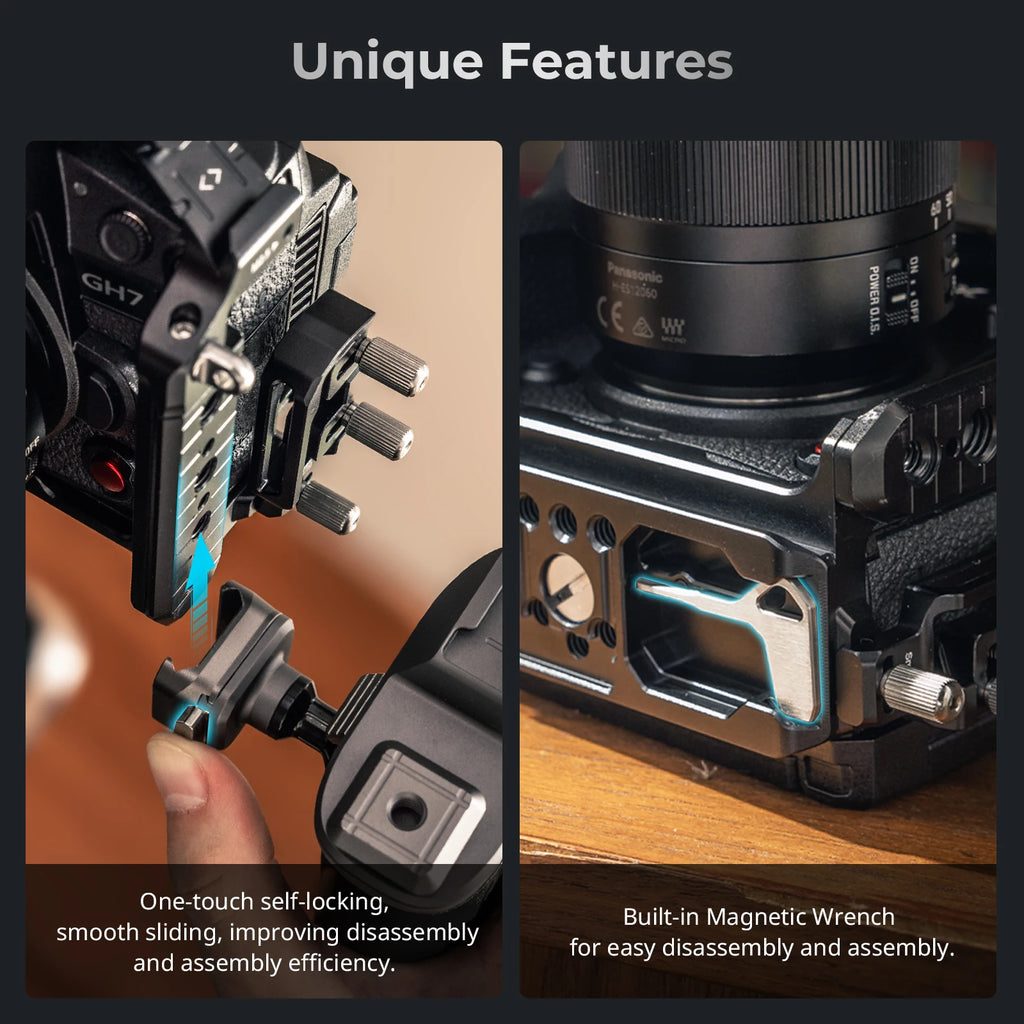 SmallRig HawkLock Quick Release Cage for Panasonic LUMIX GH7 / GH6