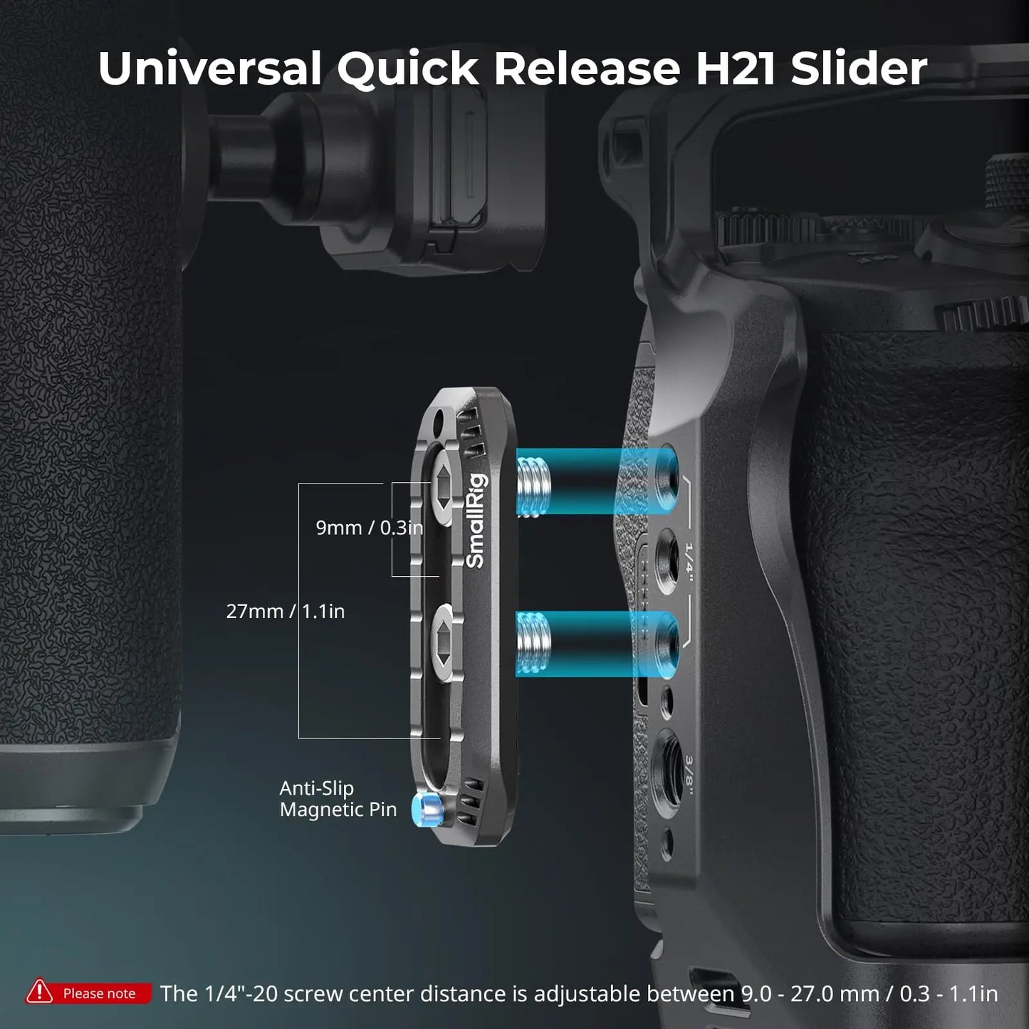 SmallRig HawkLock H21 Quick Release Rotating Side Handle Kit, Rotate 360° , Suit for H21 Quick Release Sliderl, Cages, Plates