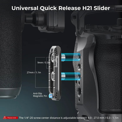 SmallRig HawkLock H21 Quick Release Rotating Side Handle Kit, Rotate 360° , Suit for H21 Quick Release Sliderl, Cages, Plates