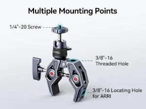 SmallRig Super Clamp Camera Mount Clamp with 360° Ballhead