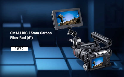 SmallRig 15mm Carbon Fiber Rod Length 10cm/15cm/20cm/22.5cm/30cm, Light Weight Rods for 15mm Support System Camera Rig 2PCS Pack