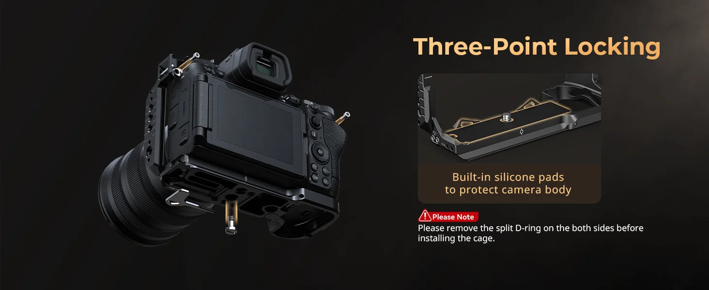 SmallRig Camera Cage for Nikon Z 6III with Arca-Swiss Quick Release Plate for DJI RS 3 /RS 3 Pro /RS 4 /RS 4 Pro or Tripod Mount
