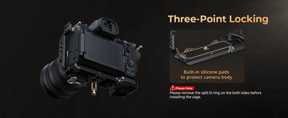 SmallRig Camera Cage for Nikon Z 6III with Arca-Swiss Quick Release Plate for DJI RS 3 /RS 3 Pro /RS 4 /RS 4 Pro or Tripod Mount