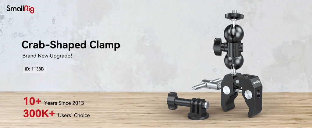 SmallRig Crab-Shaped Clamp Kit with Ballhead Magic Arm