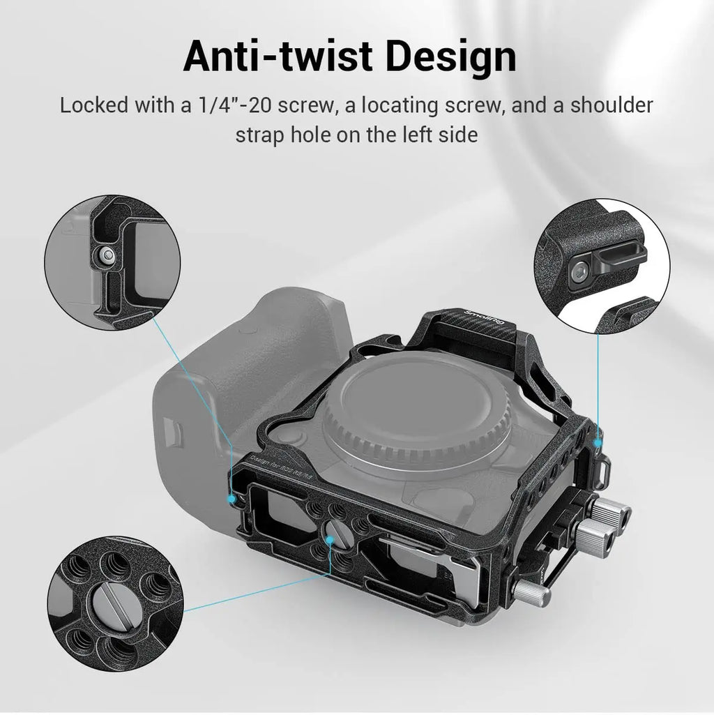 SmallRig “Black Mamba“ Camera Half Cage & Cable Clamp for Canon EOS R5 & R5C & R6