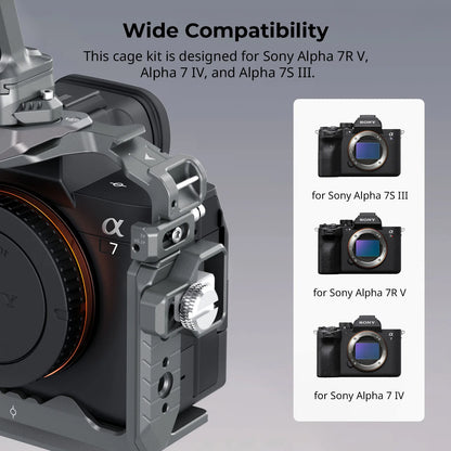 SmallRig α7 IV,α7S III,α7R V Camera Cage HawkLock Quick Release Advanced Cage Kit for Sony Alpha 7R V/ Alpha 7 IV/ Alpha 7S III