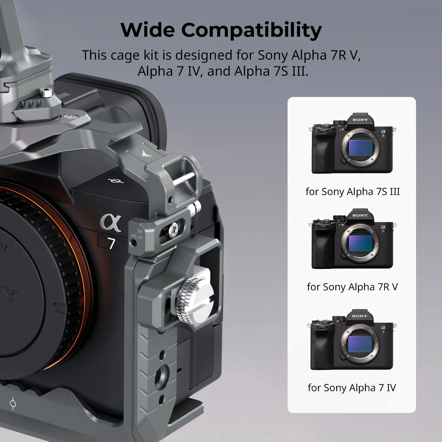 SmallRig α7 IV,α7S III,α7R V Camera Cage HawkLock Quick Release Advanced Cage Kit for Sony Alpha 7R V/ Alpha 7 IV/ Alpha 7S III
