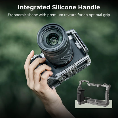 SmallRig A7C II / A7CR “HawkLock” Quick Release Cage Kit with Silicone Handle for Sony Alpha 7C II / 7CR 5198