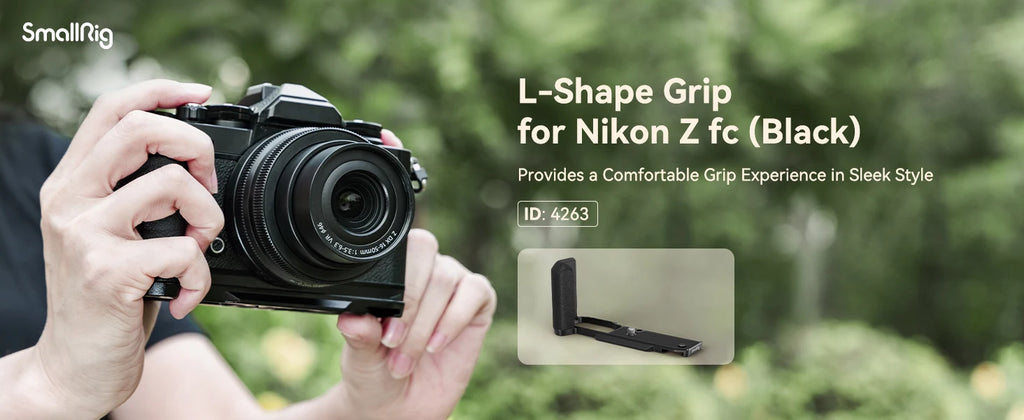 SmallRig Z fc Handgrip L-Shape Grip Holder for Nikon Z fc Camera, Retro-Style Side Handle with 1/4"-20 Threaded Hole, Cold Shoe