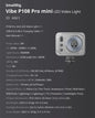 SmallRig Vibe P96 Pro mini LED Video Light, Pink & Black Color