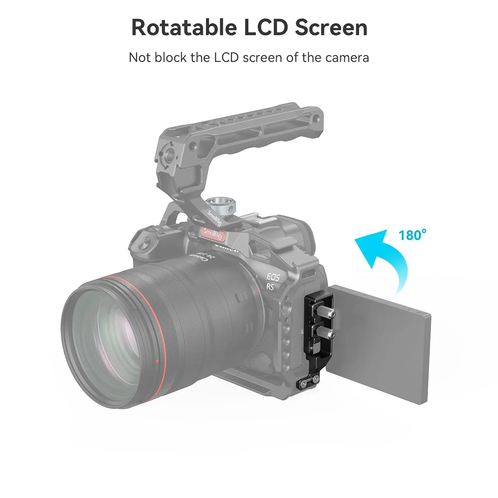 SmallRig  USB-C Cable Clamp for Canon R5 / R6 / R5 C Cage 2982/3464 and R6 Mark II Camera Cage 4159 - 2981B