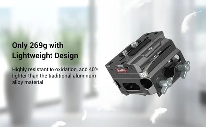 SmallRig Lightweight Base Plate Riser System For Sony with Dual 15mm Rod Clamp Plate for Manfrotto Style 40% Lighter