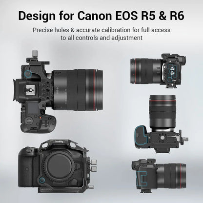 SmallRig “Black Mamba“ Camera Half Cage & Cable Clamp for Canon EOS R5 & R5C & R6