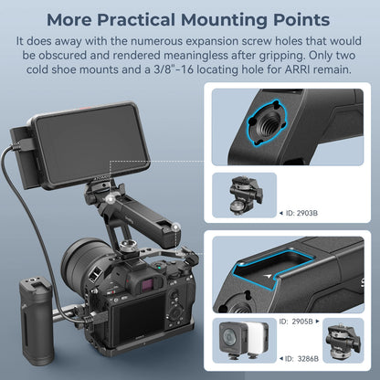 SmallRig Top Handle for ARRI Locating Holes (Tiny),Weight 113g,Portable Camera Top Handle for Sony for Canon for Nikon 4757