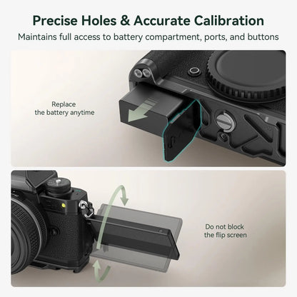 SmallRig Z fc Handgrip L-Shape Grip Holder for Nikon Z fc Camera, Retro-Style Side Handle with 1/4"-20 Threaded Hole, Cold Shoe