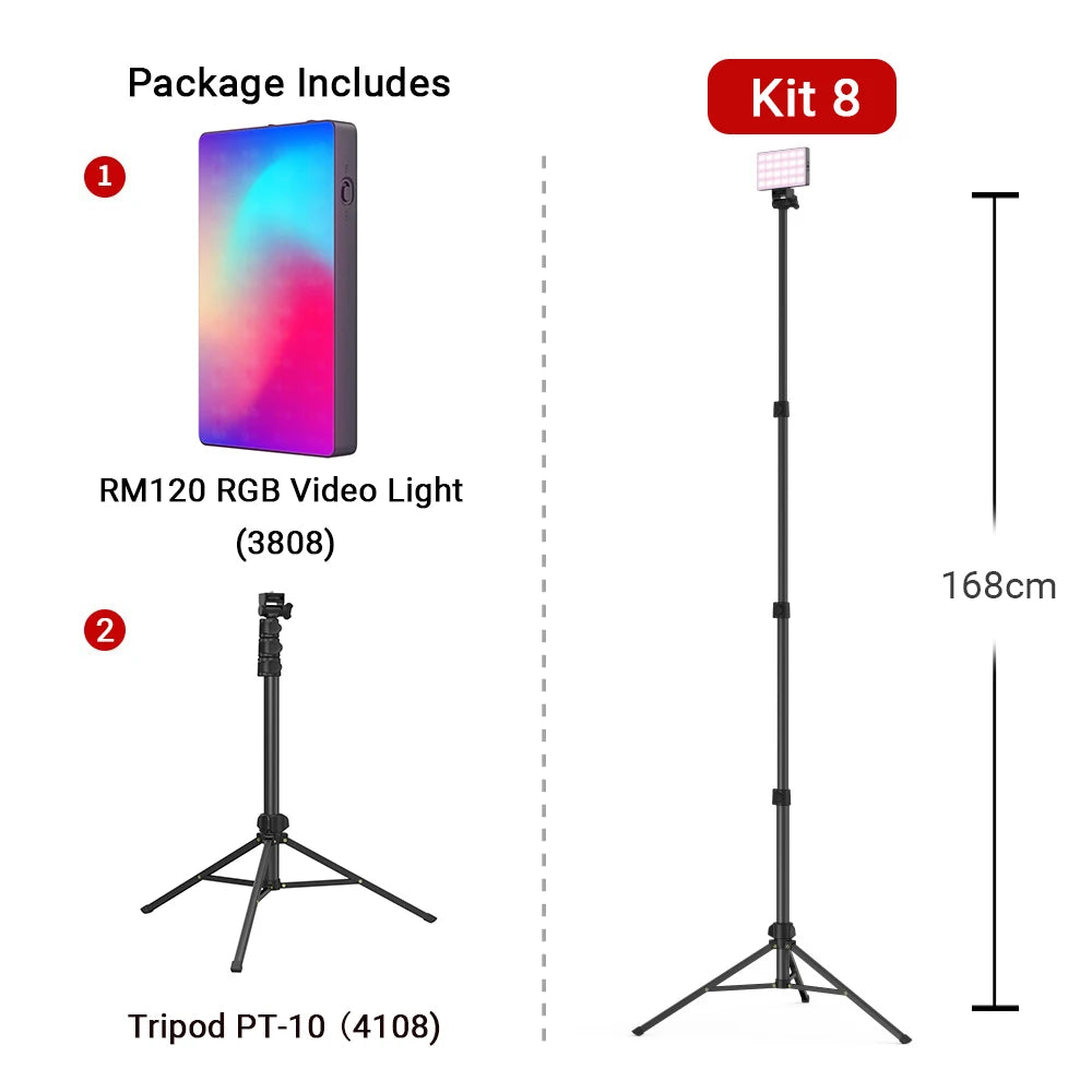 SmallRig RM120 Super Long-Battery-Life RGB Video Light Portable  All-in-One