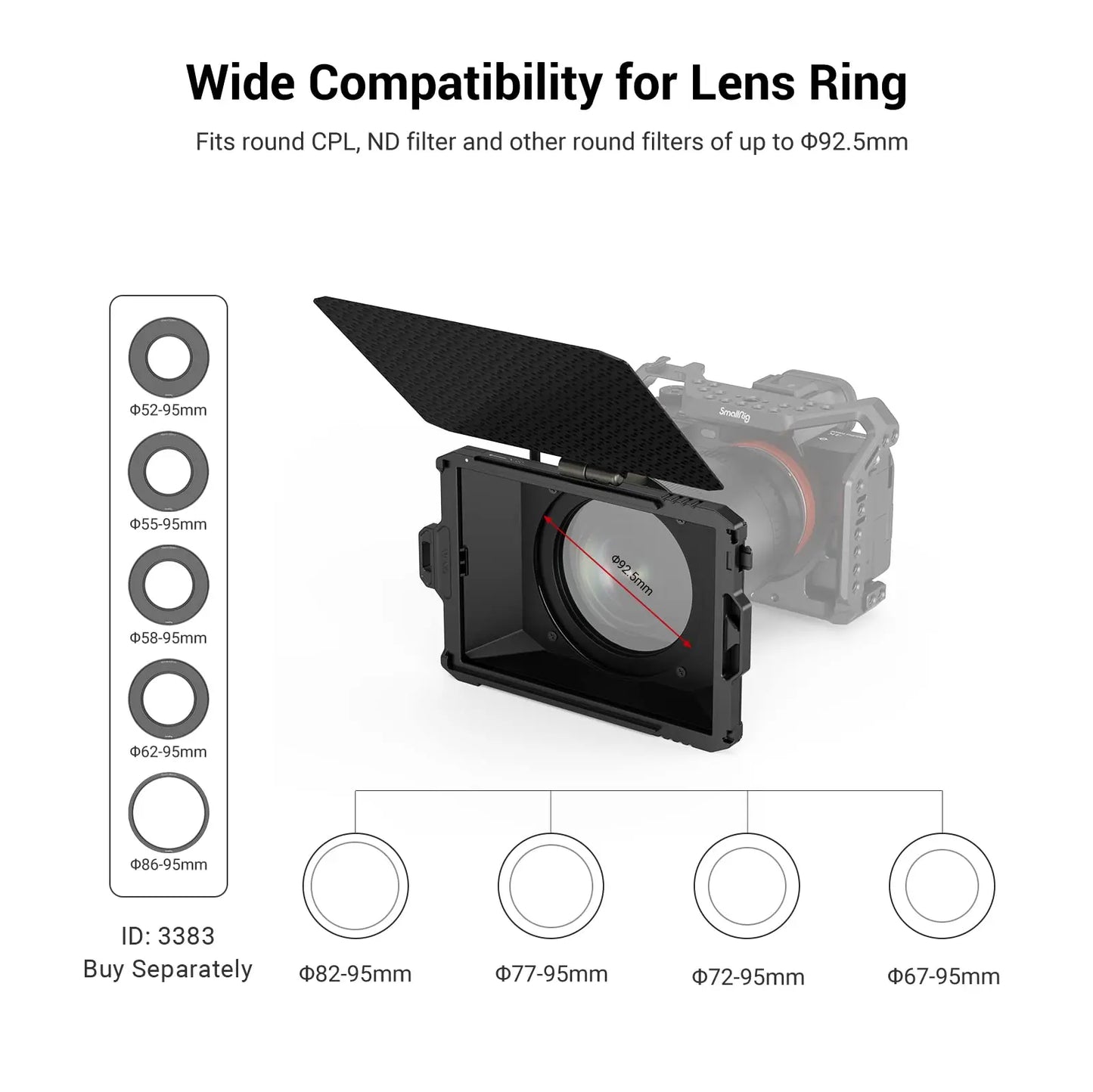 SmallRig Universal Mini Matte Box Lite & Follow Focus