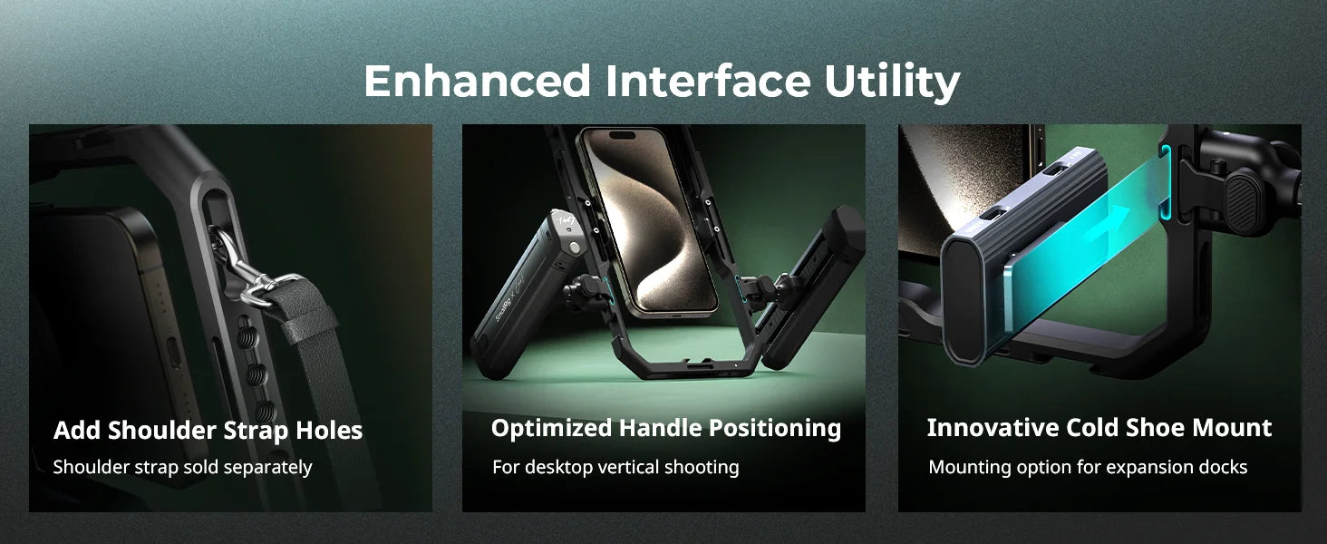 SmallRig x Brandon Li All-in-One Mobile Phone Video Kit Quick Release Cage Kit for iPhone 16 Pro / Pro Max Video Shooting 4596