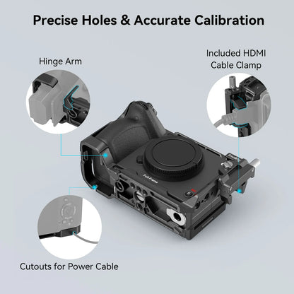 SmallRig Cage for Sony FX30 FX3, with Nato Rail Cable Clamp Cold Shoe, FX30 Camera Cage Compatible with Original XLR Handle-4183