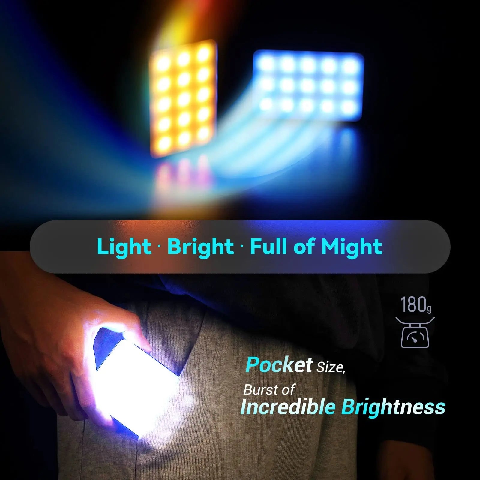 SmallRig RM75 RGB Magnetic Video Light RGBWW Full Color Portable App LED Light Panel 4000mAh Battery for Vlogging Photography