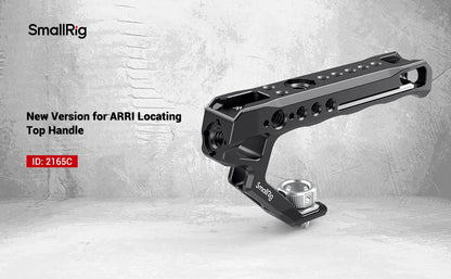 SmallRig Top Handle with Locating Holes for ARRI for Camera Cage, Ergonomic Design, with Anti-Off Designed Cold Shoe Adapter