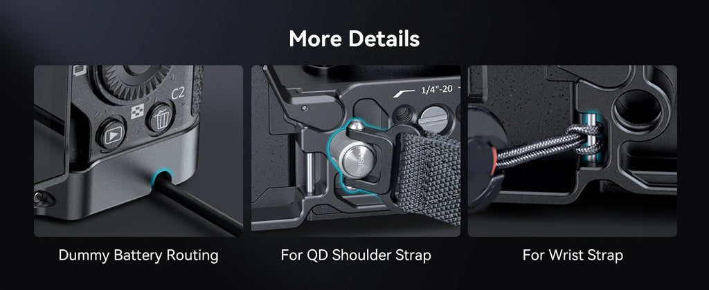 SmallRig Cage Kit for Sony Alpha 7 C II / Alpha 7 CR Full Cage with Cable Clamp with Quick-Release Plate for Sony A7C II