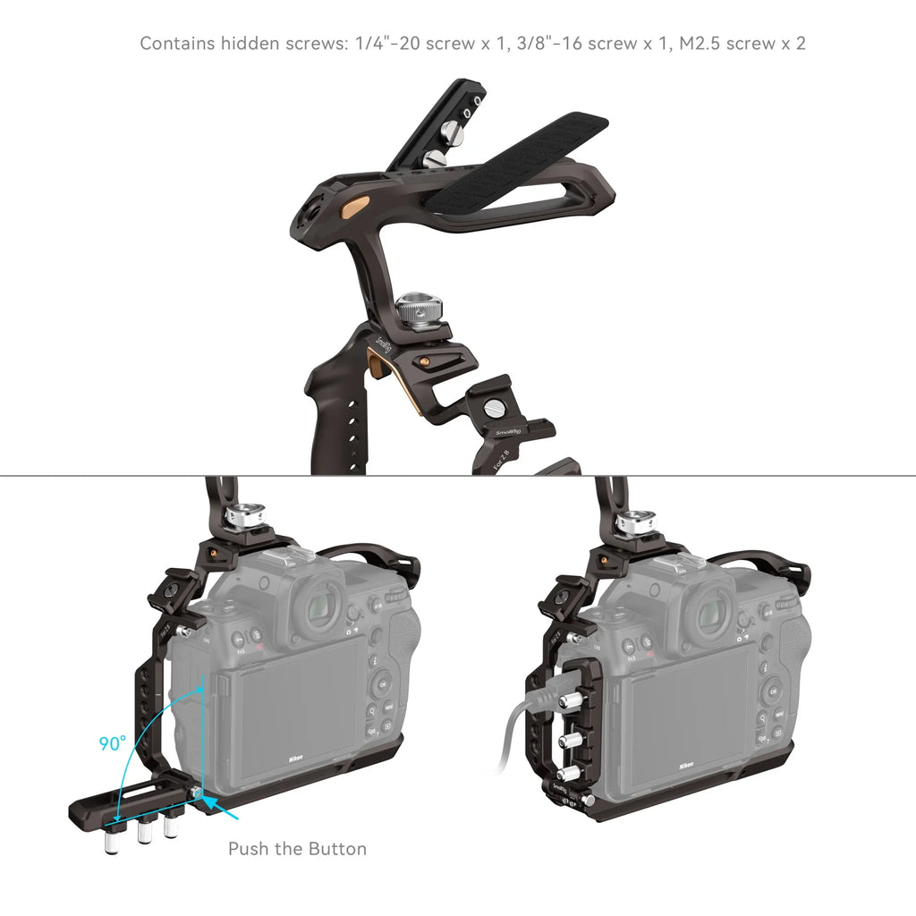 SmallRig "Night Eagle" Cage Kit for Nikon Z 8 New Design and Coloring with Top Handle and USB-C Cable Clamp 4317