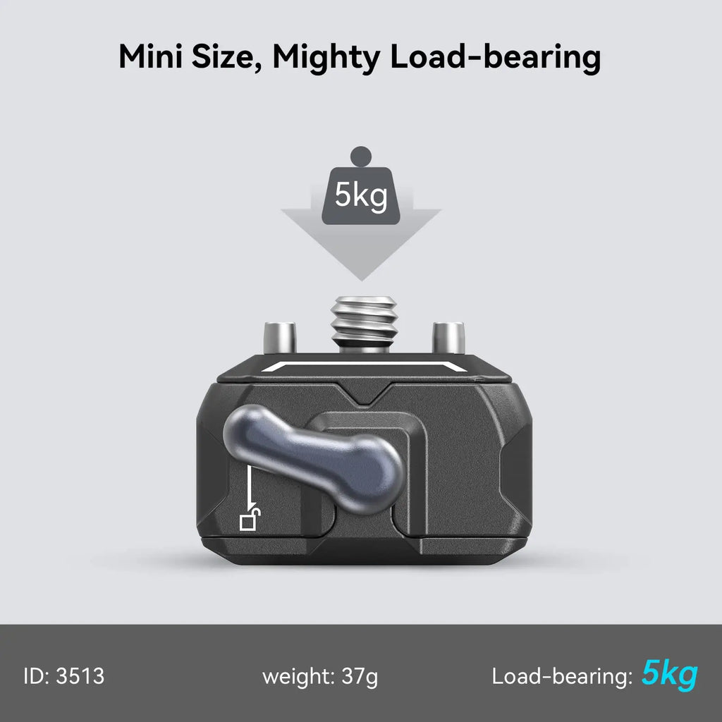 SmallRig Drop-in HawkLock Universal Mini Quick Release Clamp and Plate QR Plate Tripod Mount Adapter