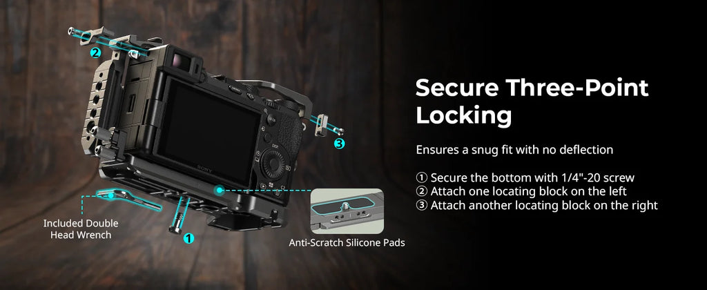 SmallRig A7C II / A7CR “HawkLock” Quick Release Cage Kit with Silicone Handle for Sony Alpha 7C II / 7CR 5198